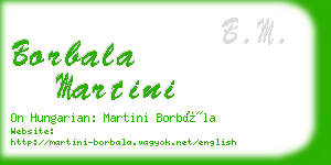 borbala martini business card